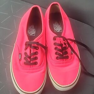Vans neon pink sneakers unisex 8.5 women men 7